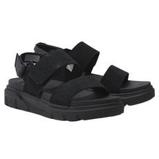 Timberland 女款 後帶式皮革涼鞋 A61N4EK4, 黑色, 24.5cm