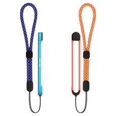 SPACE SHIELD 任天堂 Switch 2 相容 標準掛繩 可調節 Joy-Con 2 手腕帶 2入, 1個, 斑點藍 + 橙, 單一商品