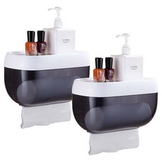 MONACO OLIVE 免鑽孔無痕衛生紙盒, 2個, 混合色