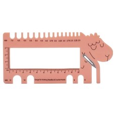 니뜨 컷팅 게이지 자, 핑크, 1개