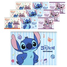 디즈니 스티치 스케치북 10권 세트 랜덤발송, 247 x 346 mm, 1세트, 20매