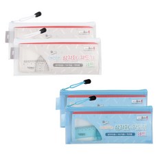 ibis 可彎曲三角尺量角器2件組, 白色, 藍色, 2套