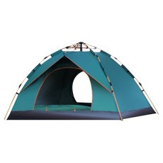 柏川 BuyChoo 戶外全自動3-4人速開折疊野營防水露營帳篷, 墨綠色