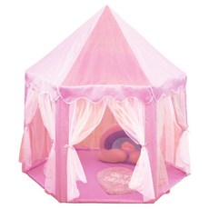 韓國 B&C 幼兒粉紅公主帳篷, 1個, 粉紅色