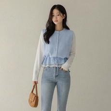 Chic Fox 女款Baby蕾絲層次針織背心 53KN668