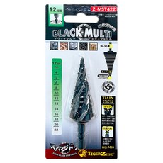 ZEST JW 鐘元 階梯鑽 12階 半中型 六角 多功能 黑色 4-22mm Z-MST422, 1個