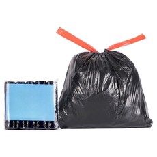 Oreum Days 加厚不易撕破綁繩大型垃圾袋 黑色 50 x 60 cm 75入, 9L, 5個