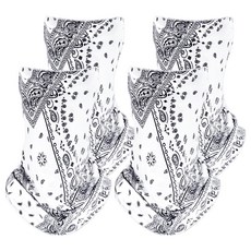 Moin 佩斯利頸管圍巾, 白色, 4個