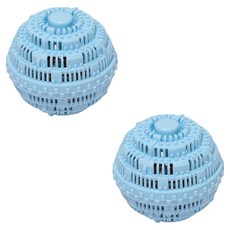 WELLTIUM 洗衣球 防纏繞魔術球 吸附清洗球, 2個, 藍色