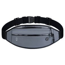 타브러 모던 가벼운 방수 런닝 힙색, 그레이, 1개