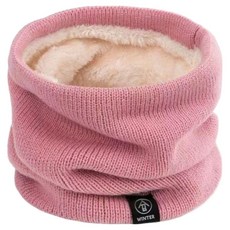 Laladew 厚實刷毛圍脖 冬季脖套, 1個, 粉紅色