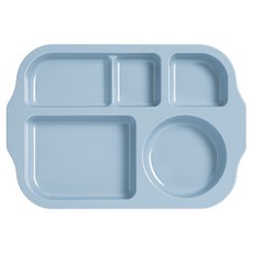리빙메이트 유아용 국내산 멜라민 식판세트, 인디블루, 1개, 단품