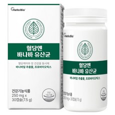 헬로바이오 혈당엔 바나바 유산균, 30정, 1개