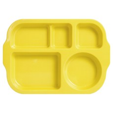 幼兒用美耐皿餐盤, 1個, 粉彩黃, 單品