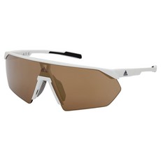 adidas 愛迪達 運動護目太陽眼鏡 SP0076-21G, 1個, 白色(鏡框), 棕色(鏡片)