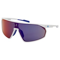 adidas 愛迪達 運動太陽眼鏡 SP0074-21Z, 1個, 白色(鏡框), 紫羅蘭色(鏡片)