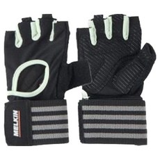 멜킨스포츠 인피니티 파워 헬스장갑 양손착용 세트, 블랙 + 민트, 1세트