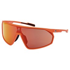 adidas 愛迪達 運動護目鏡 太陽眼鏡 SP0074-43L, 1個, 霧面紅(鏡框), Roviex(鏡片)