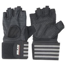 MELKIN Infinity Power 健身手套 雙手配戴組, 1套, 深灰色 + 黑色