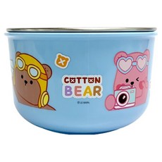 LE BARN 棉花熊防滑不鏽鋼麵碗 13.5cm, 1個, 混色