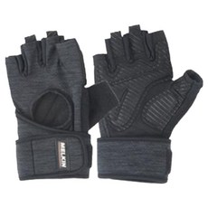 MELKIN Proraise 露背式健身手套, 1套, 深灰色 + 黑色