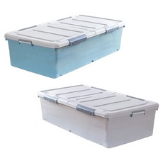 마이닝 리엔 리빙박스 138L x 2종 세트, 소프트블루, 연그레이, 1세트