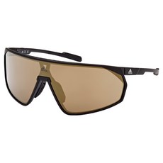 adidas 愛迪達 運動護目鏡 太陽眼鏡 SP0074-02G, 1個, 霧面黑(鏡框), 棕色(鏡片)