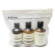 Arenes 愛霓思 旅行組 F 穗花山奈香氛植萃洗髮露 60ml + 穗花山奈柔韌修護護髮素 60ml + 液態珍珠水研霜 60ml + 旅行袋, 1套