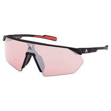 adidas 愛迪達 運動偏光太陽眼鏡 SP0076-02E, 1個, 霧面黑(鏡框), 棕色(鏡片)