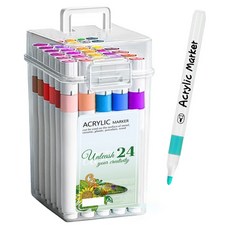 다다 수성 드로잉 아크릴 마카펜, 1개, 24색