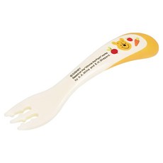 SKATER POOH 嬰兒叉, 1個, 叉子, 白色 + 黃色