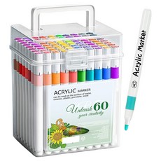 DADA 水性繪畫壓克力麥克筆, 1個, 60色