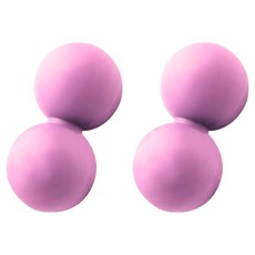 三次方 矽膠筋膜球 雙球2件組, 1套, 淡粉色