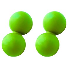 三次方 矽膠筋膜球 雙球2件組, 1套, 綠色