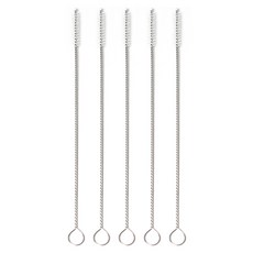 주니 스테인리스 빨대 세척솔, 5개, 화이트