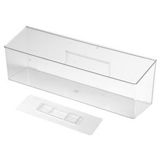 快速免打孔透明收納整理盒, 1個, 基本款(素色)