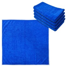 월드크린 고중량 극세사 크리너 바둑 손걸레 중형 40 x 40 cm, 블루, 5개