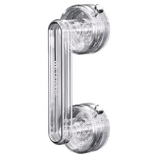 SUNORO 免打孔雙吸盤玻璃門把手, 1個, 透明色