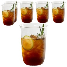 벨르디자인 엣지 카페 유리컵 450ml, 투명, 6개