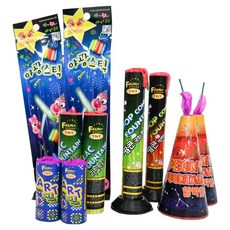 파티클럽 분수 야광 폭죽 5종 x 2p 세트, 혼합색상, 1세트