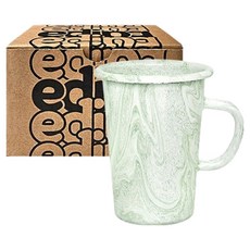 eding 마블웨이 법랑 롱 텀블러 핸들 머그컵 450ml, 그린웨이, 1개 그린웨이, 1개