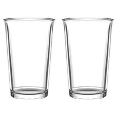 벨르디자인 카페 유리컵 350ml, 투명, 2개