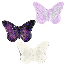 포포팬시 화려하고 아름다운 3단 안나 나비 말랑이 87g 3종 세트, 라벤더 + 화이트 + 블랙, 1세트