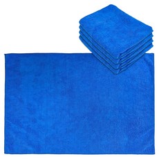 월드크린 다목적 극세사 경편 손걸레 대형 40 x 60 cm, 블루, 5개