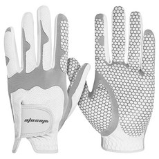 wosofe 蜂巢矽膠防滑高爾夫手套 左手用, 1個, 灰色