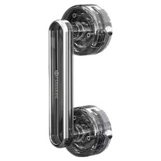 SUNORO 免打孔雙吸盤玻璃門把手, 1個, 透灰色