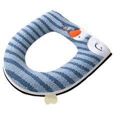 블럭마트 욕실 변기손잡이부착 따뜻한 변기시트, 블루오리, 1개