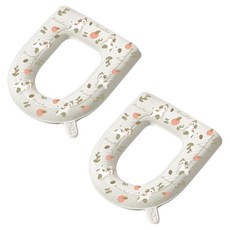 블럭마트 욕실 손잡이있는 EVA 사계절 변기 시트, 고양이, 2개