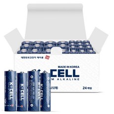 케이셀 알카라인 건전지 1.5v AA 12p + AAA 12p 세트, 1세트, 24개입 1세트, 24개입
