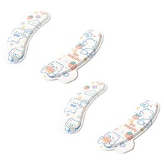 블럭마트 욕실 손잡이있는 EVA 사계절 변기시트, 화이트, 2개